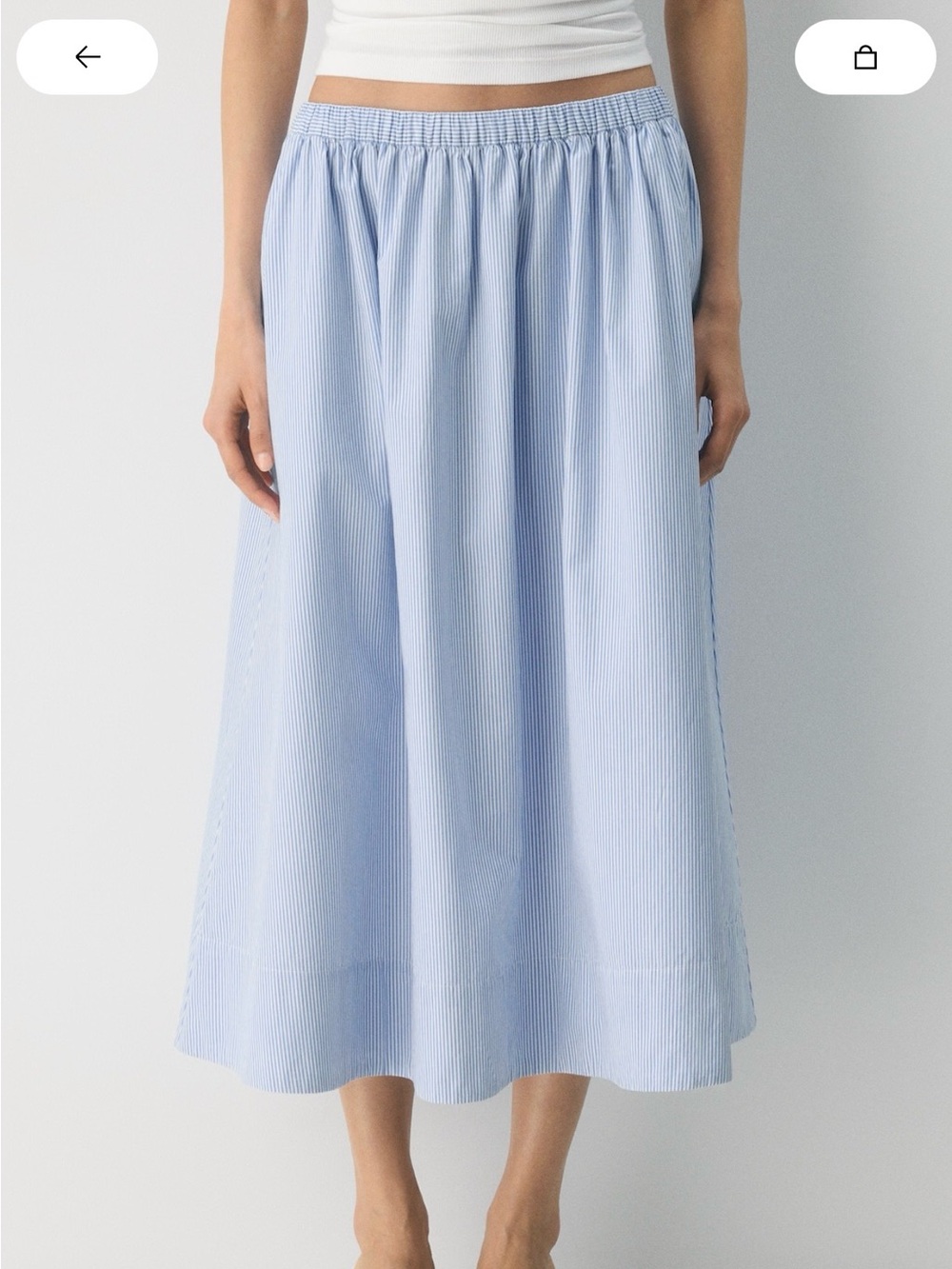 Aritzia Luminary Poplin Skirt